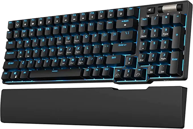 RK ROYAL KLUDGE RK96 90% 96 Keys BT5.0/2.4G/USB-C Hot Swappable Mechanical Keyboard, Wireless Bluetooth Mechanical Keyboard with Magnetic Wrist Rest,