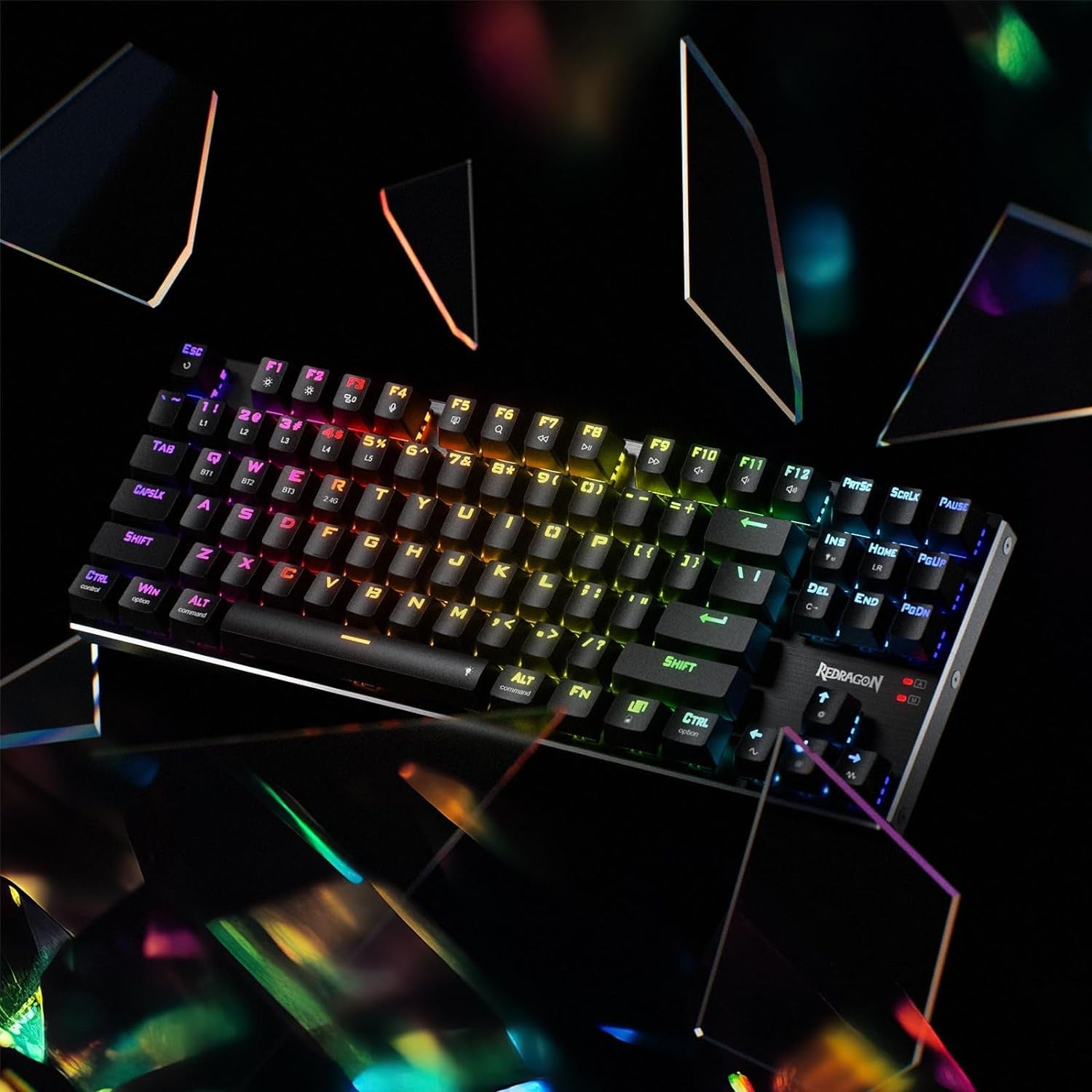 Redragon K556 PRO TKL Wireless RGB 80% 87 Keys BT/2.4Ghz Tri-Mode ...