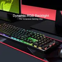 Redragon K556 PRO Upgraded Wireless RGB Gaming Keyboard, BT/2.4Ghz Tri-Mode Aluminum Mechanical Keyboard w/No-Lag Connection, Hot-Swap Red Switch