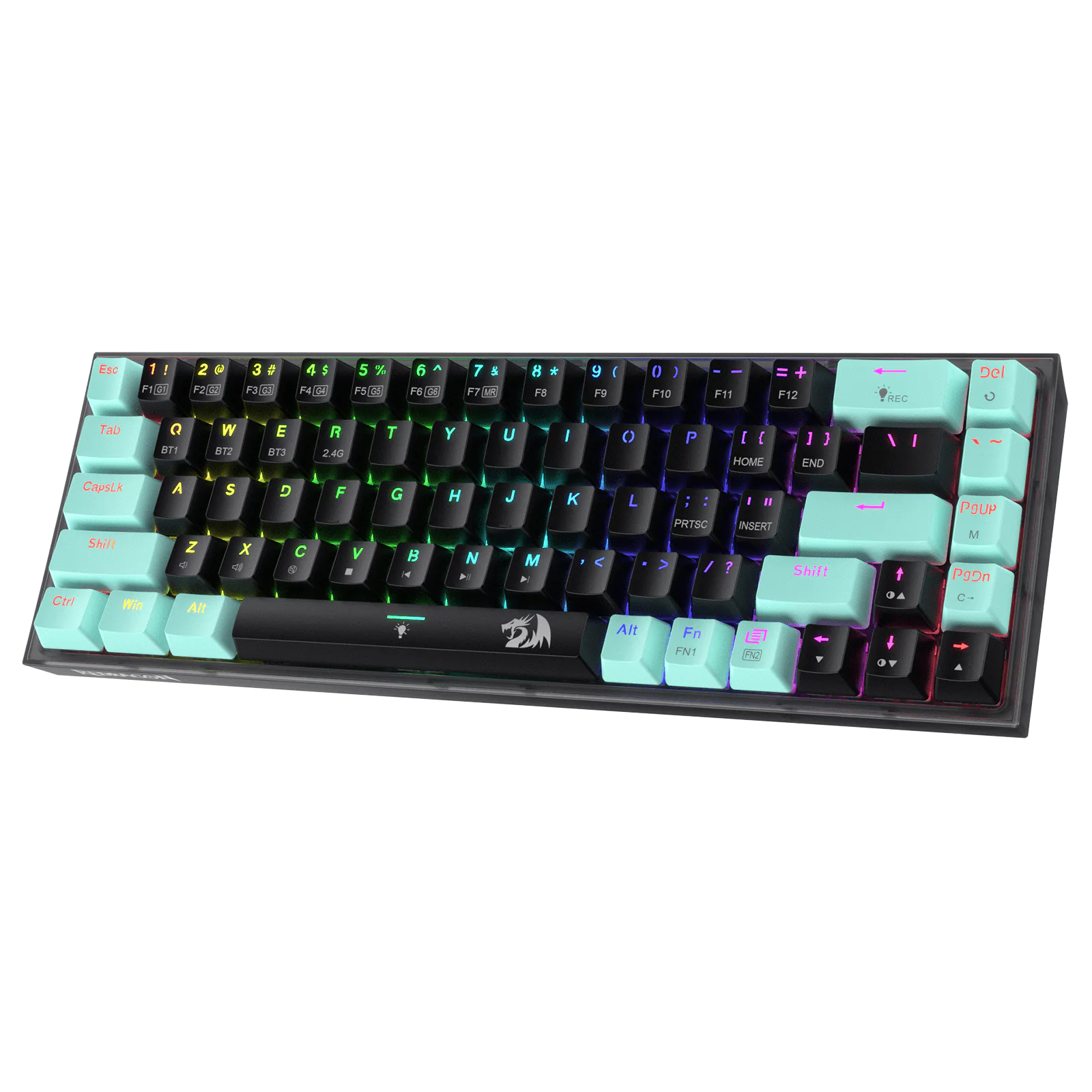 Redragon K631 PRO SE 65% 3-Mode Wireless RGB Gaming Keyboard, 68 Keys Hot-Swappable Compact Mechanical Keyboard w/Hot-Swap Free-Mod PCB Socket