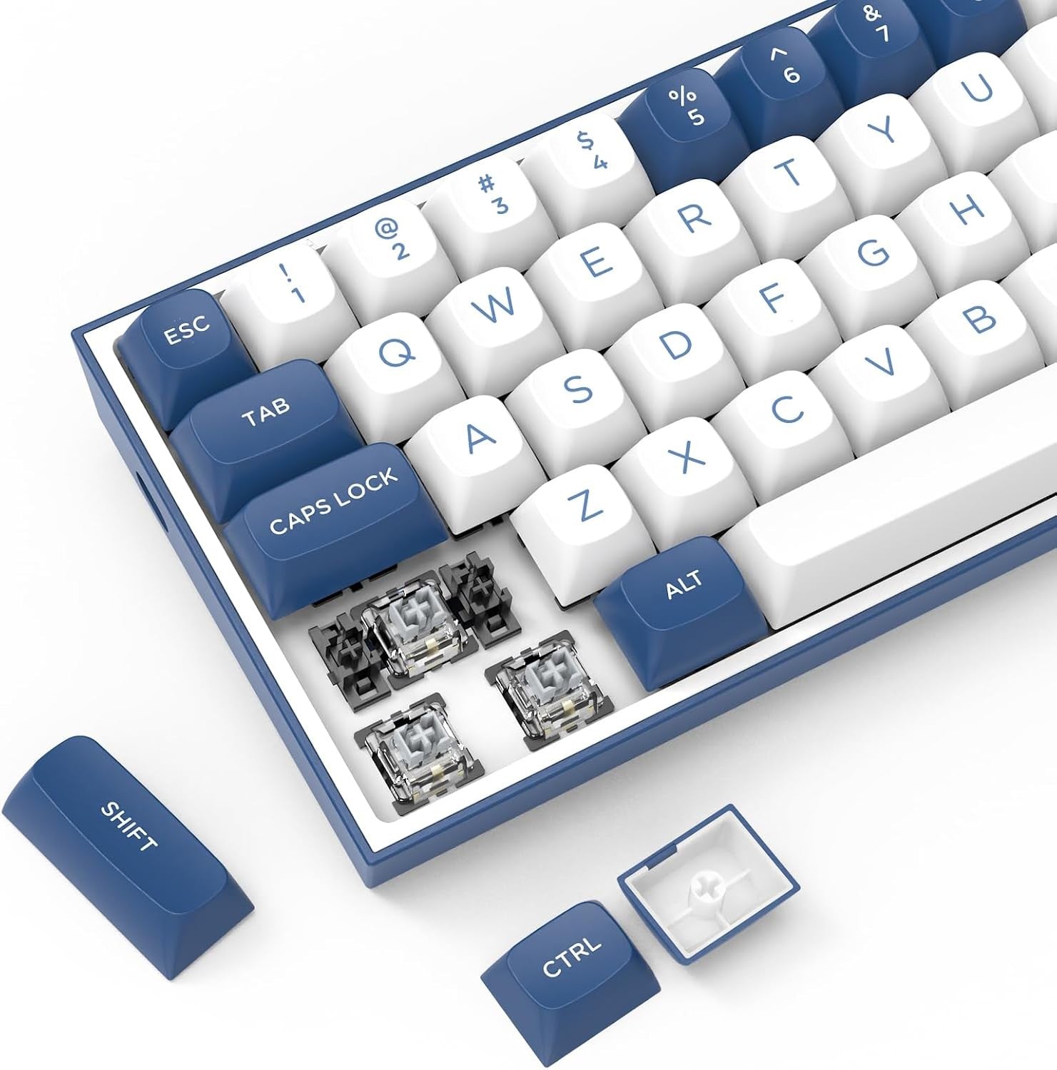 Redragon K717 PRO Custom QMK/VIA Gaming 61 Keys Wireless Programmable Mechanical Keyboard Hot-Swap Socket,3-Layer Noise Dampening,Dragon Chant Switch