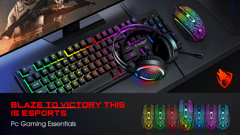 Thunderwolf Four-In-One Gaming Combo
