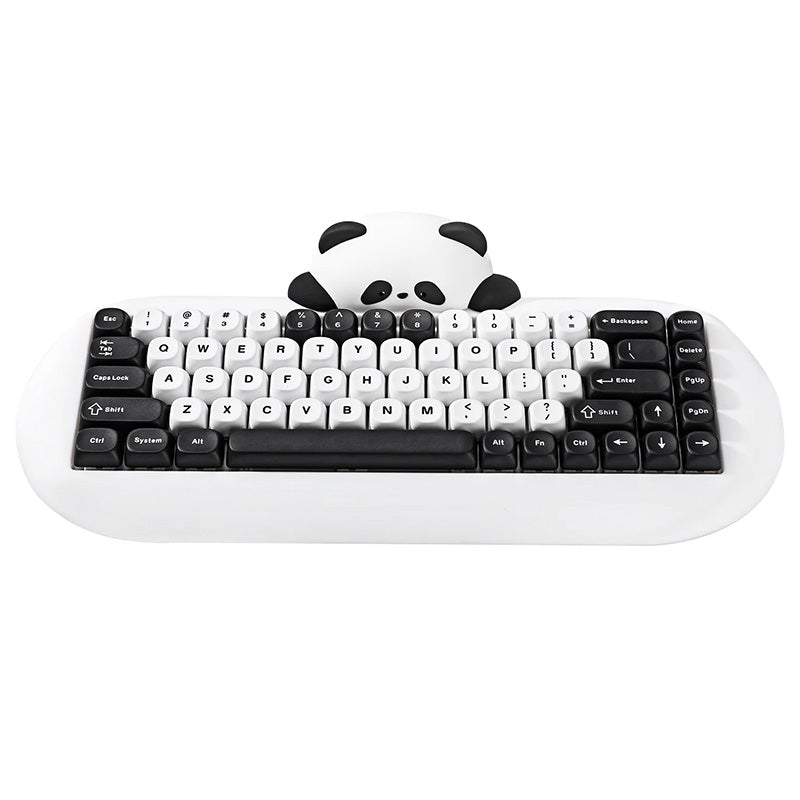 YUNZII C68 Panda Tri-Mode Hot-Swap Hi-Fi Wireless Mechanical Keyboard Panda Switch - White