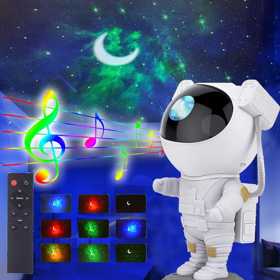 Upgraded Astronaut Light Projector With Bluetooth Music Speaker Star Projector Galaxy Night Light Nebula Ceiling LED Lamp with Remote for Children