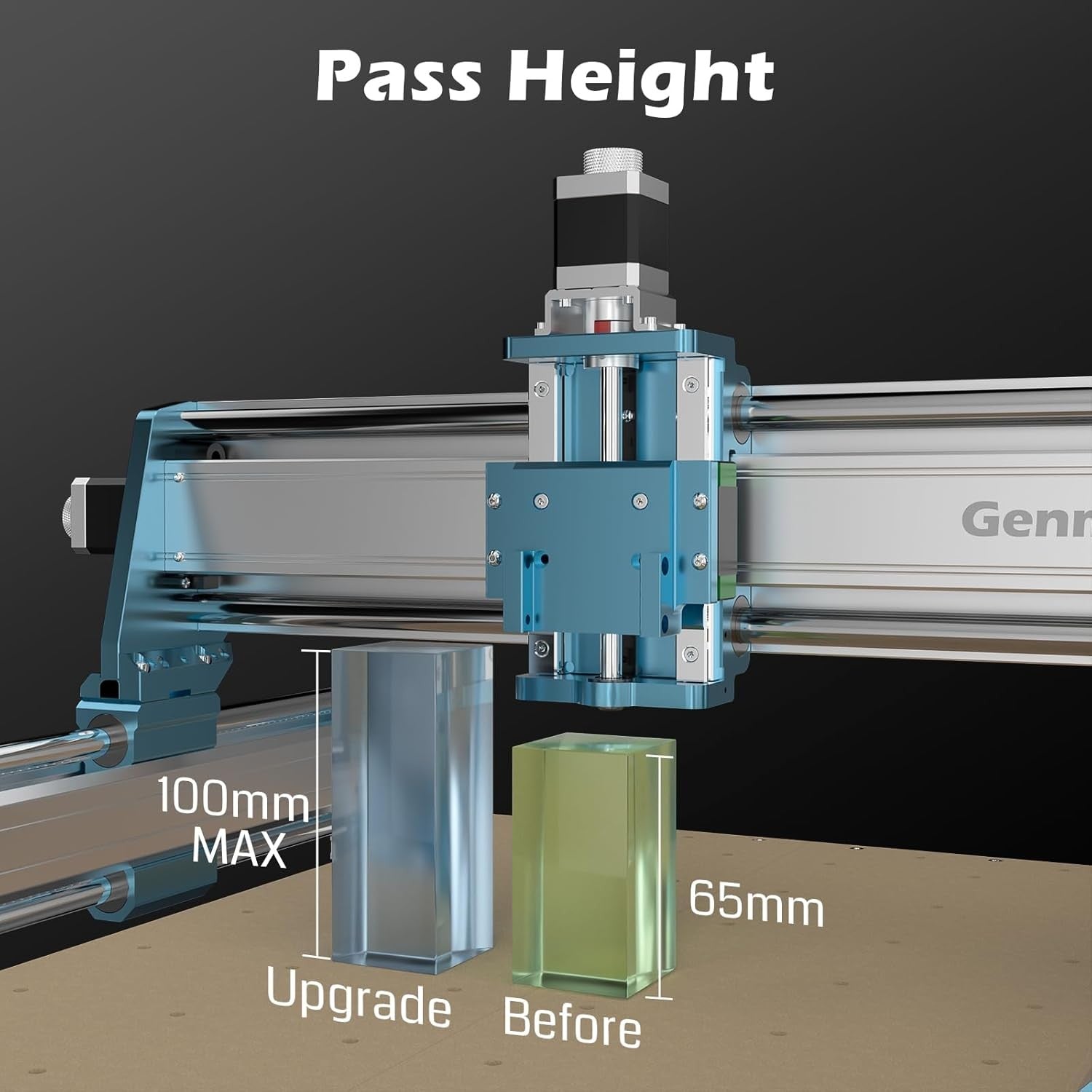 CNC Machine 4040-PRO MAX with 710W Trimmer CNC Router & Linear Rail Driven, 3 Axis Engraving Machine for Wood Metal Acrylic Cutting Milling, GRBL Cont