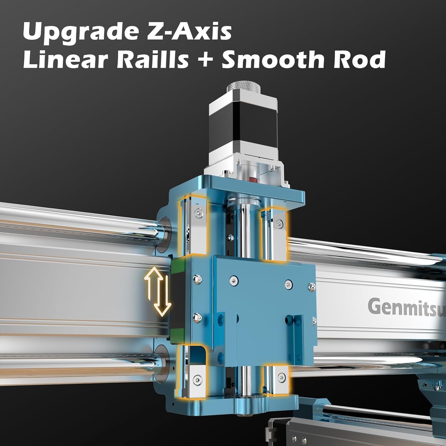 CNC Machine 4040-PRO MAX with 710W Trimmer CNC Router & Linear Rail Driven, 3 Axis Engraving Machine for Wood Metal Acrylic Cutting Milling, GRBL Cont
