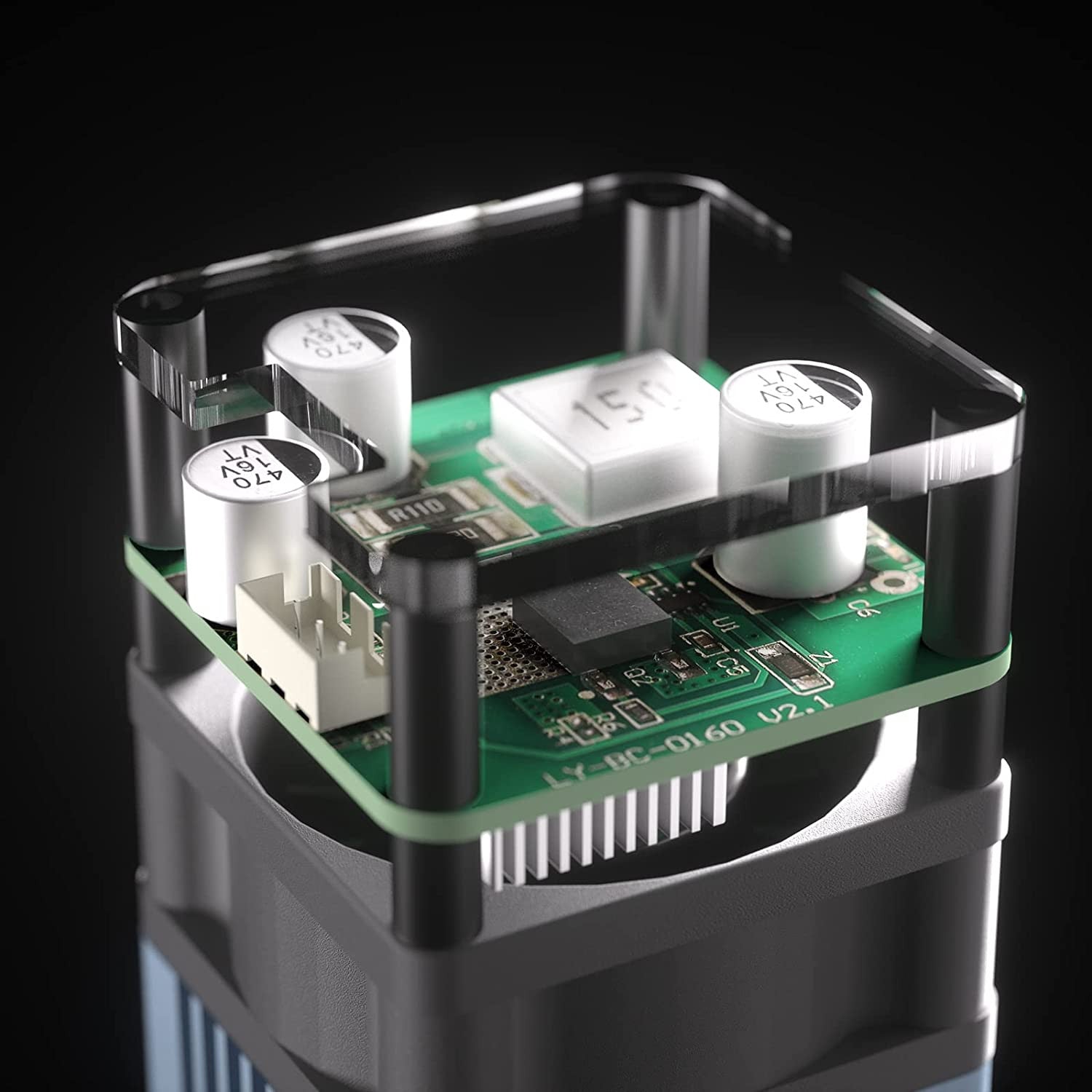 Genmitsu 10W Compressed Spot Laser Module with Air Assist Nozzle, 0.08mm*0.05mm Laser Spot, Min 8.5W Optical Power, for Genmitsu 4040 PRO, 6050 Plus C