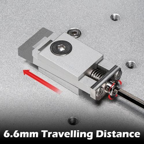 Genmitsu 2PCS Upgrade Aluminum Mini Vise Clamp Toe Clamp, High-Precision CNC Router Clamp Size 2.2" x 0.9" x 0.8" , Low Profile
