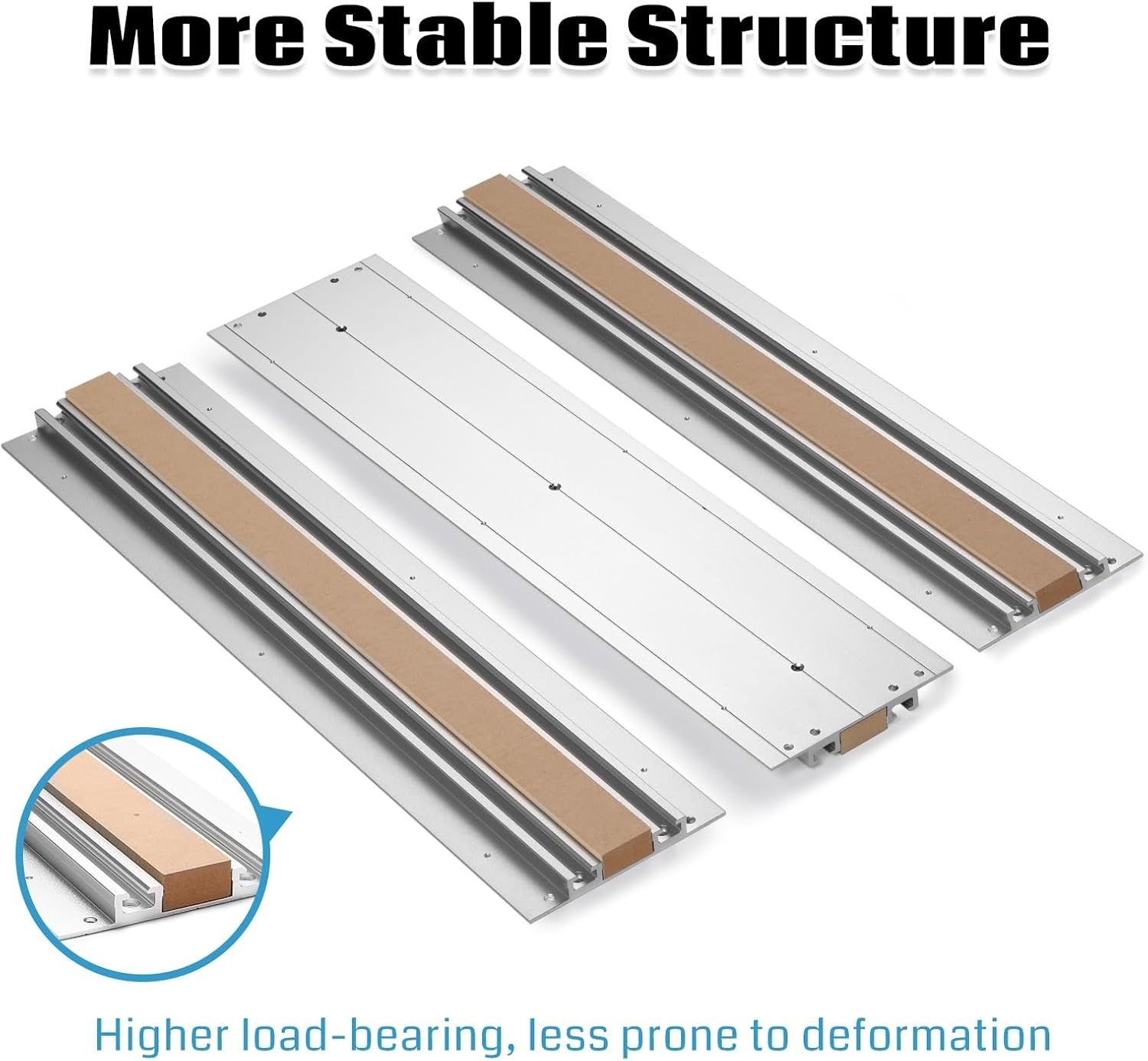 Genmitsu 4040 Aluminum & MDF Hybrid Spoilboard Table for 4040-PRO CNC Router Milling Machine, 420 x 600 x 20.5mm