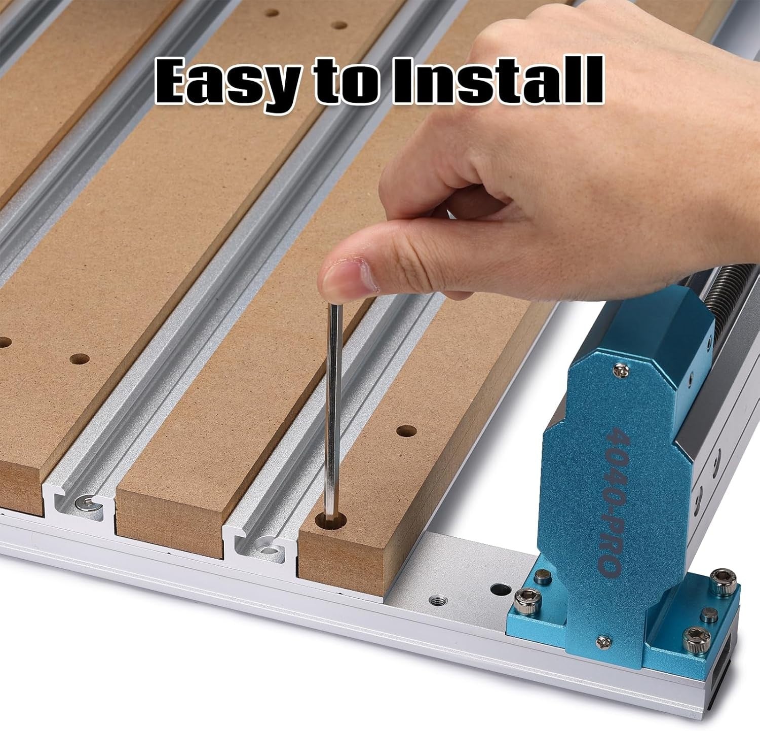 Genmitsu 4040 Aluminum & MDF Hybrid Spoilboard Table for 4040-PRO CNC Router Milling Machine, 420 x 600 x 20.5mm