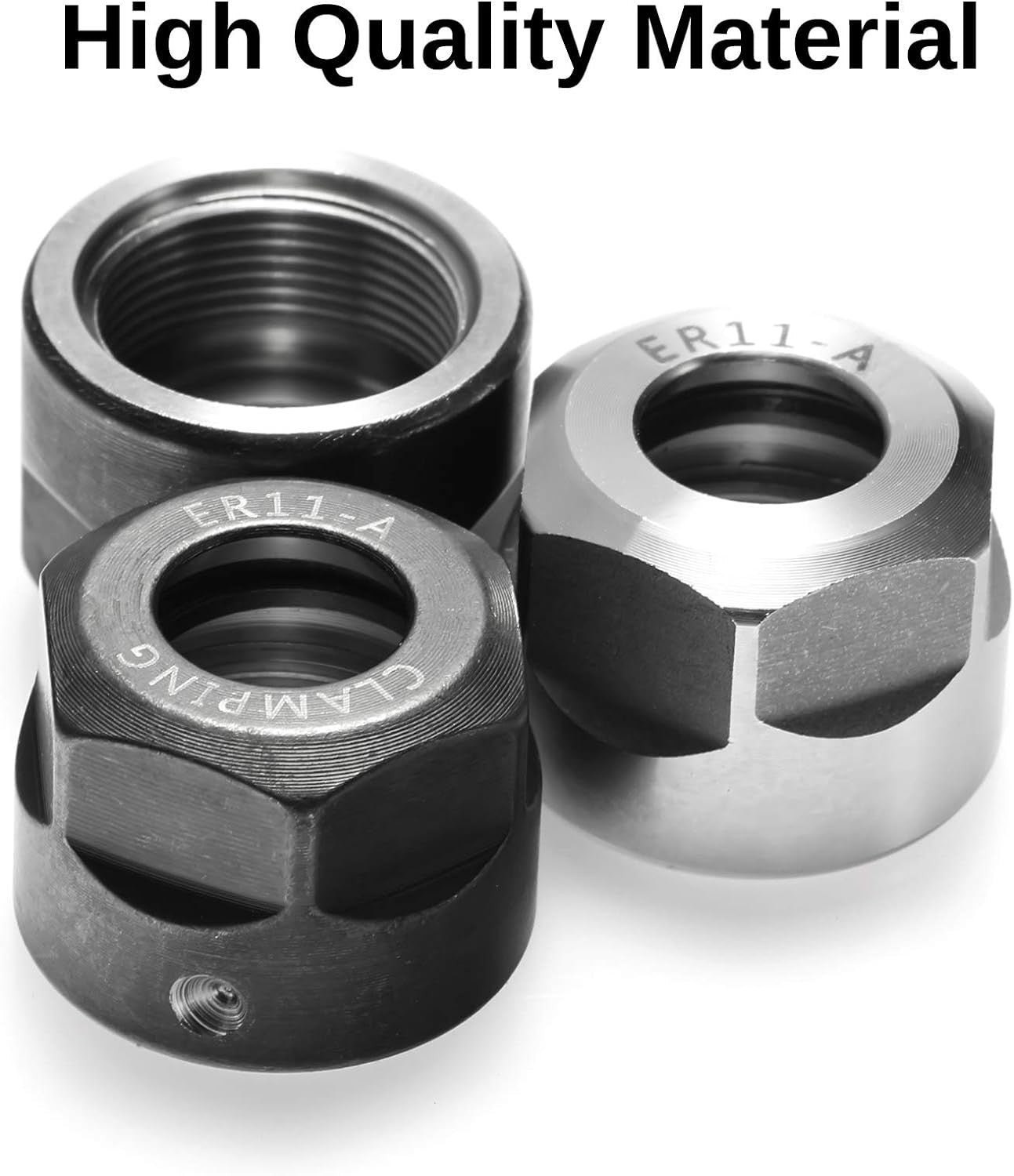 Genmitsu 4pcs ER11-A Collet Clamping Nut With Dynamic Balance Holes for CNC Milling Chuck Holder Lathe