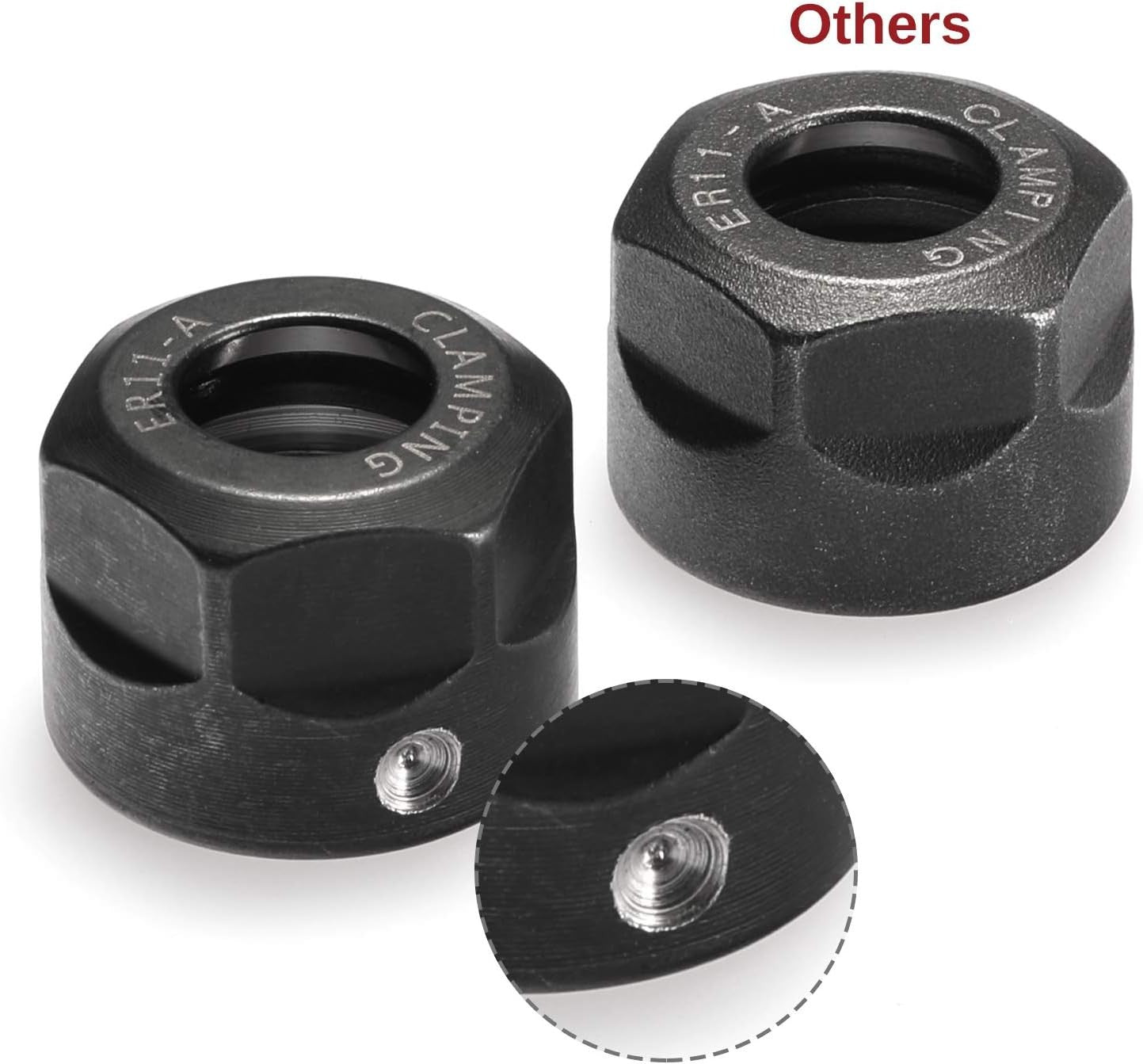 Genmitsu 4pcs ER11-A Collet Clamping Nut With Dynamic Balance Holes for CNC Milling Chuck Holder Lathe