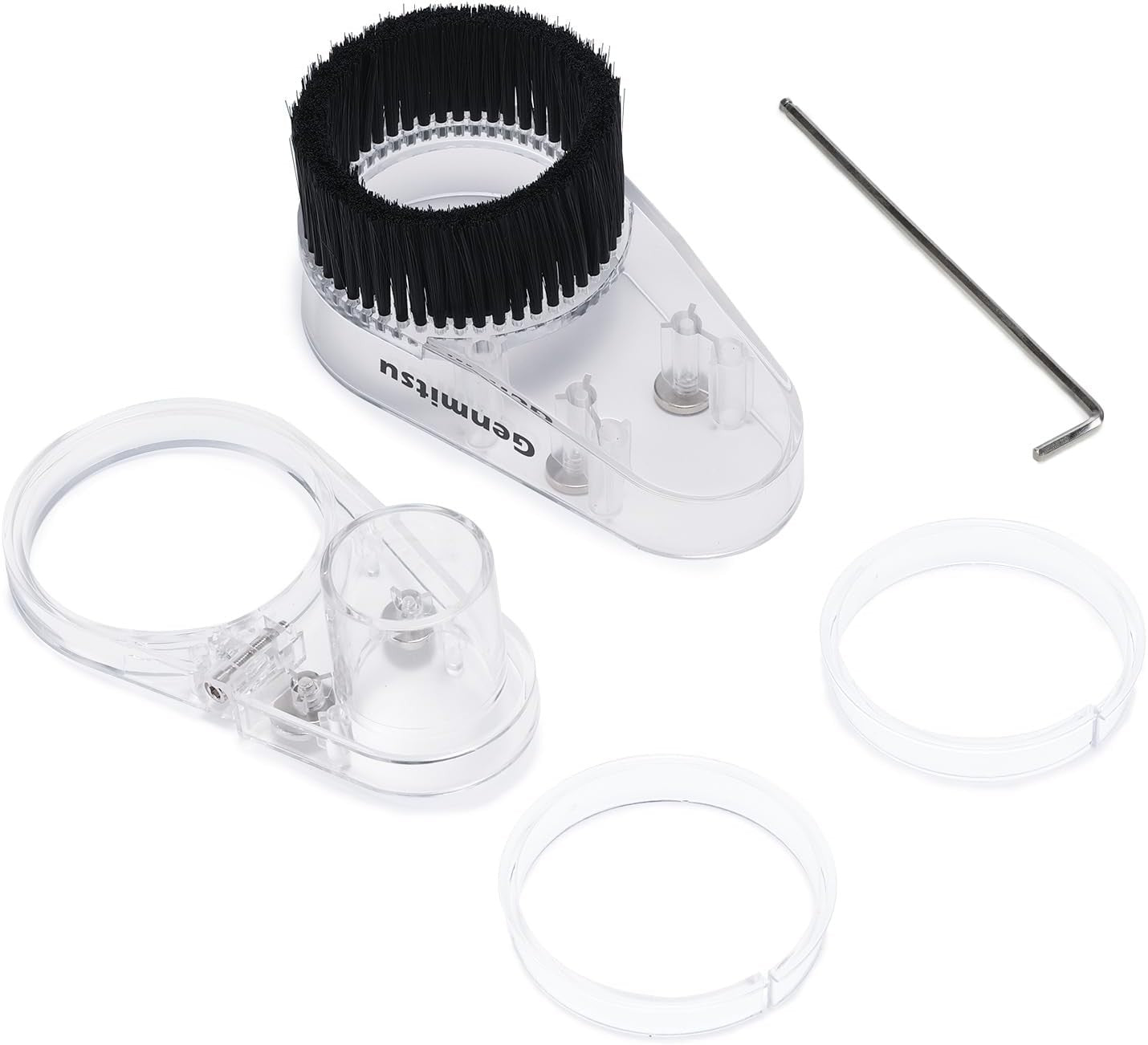 Genmitsu 65mm & 69mm CNC Dust Shoe, Compatible with Most 65mm/69mm Spindle Motor Compact Router, Hose Adapter Inner Diameter 38mm , Transparent