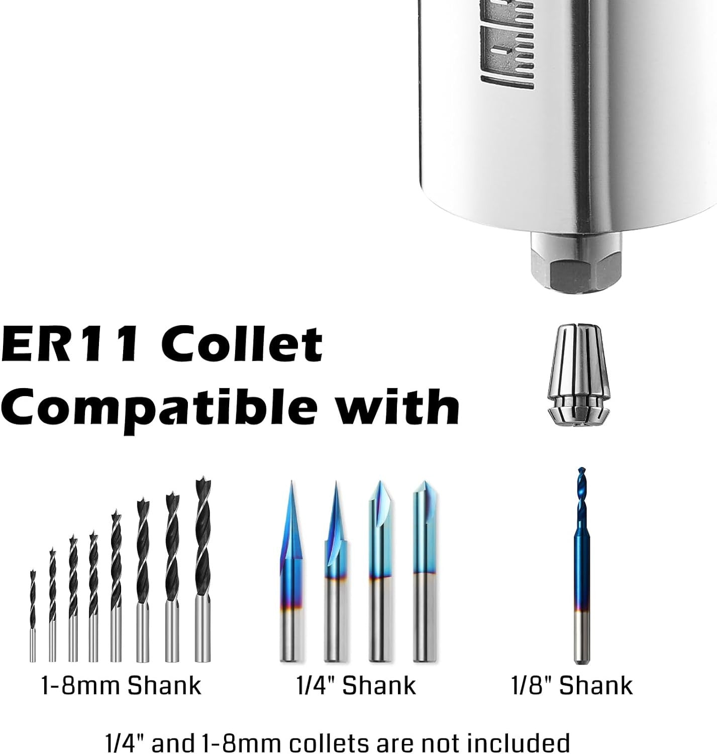 Genmitsu 710W 65mm Diameter Compact Router with ER11 Collet