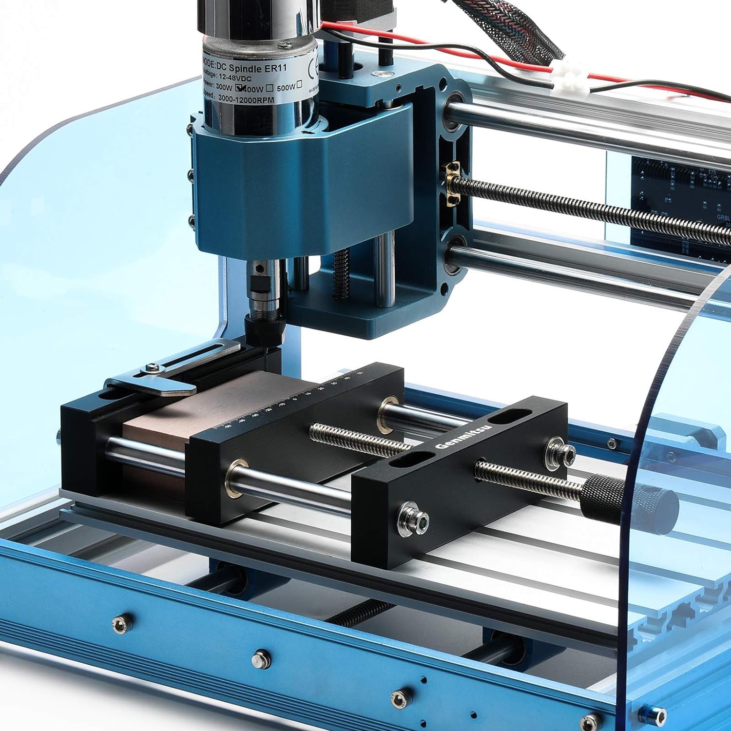 Genmitsu Aluminum Bench Vise Clamp DIY Desktop Worktable Vise Clamp for CNC 3018-PRO/PROVer/PROVer Mach 3/MX3/PROVER XL 4030, 10.2" x 5.5"x 1.6", Clam