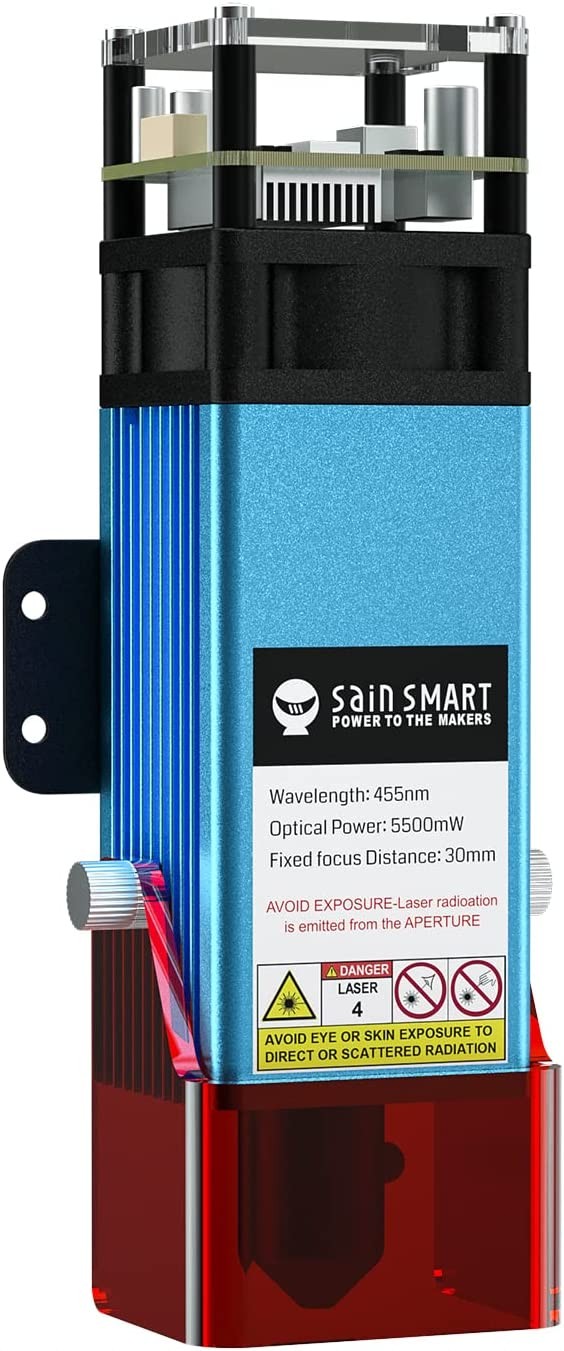 Genmitsu CFL55 Compressed Spot Laser Module, 0.1mm*0.1mm Laser Spot, 5.5W FAC Laser Module for Genmitsu PROVerXL 4030 & 4040-PRO CNC Router