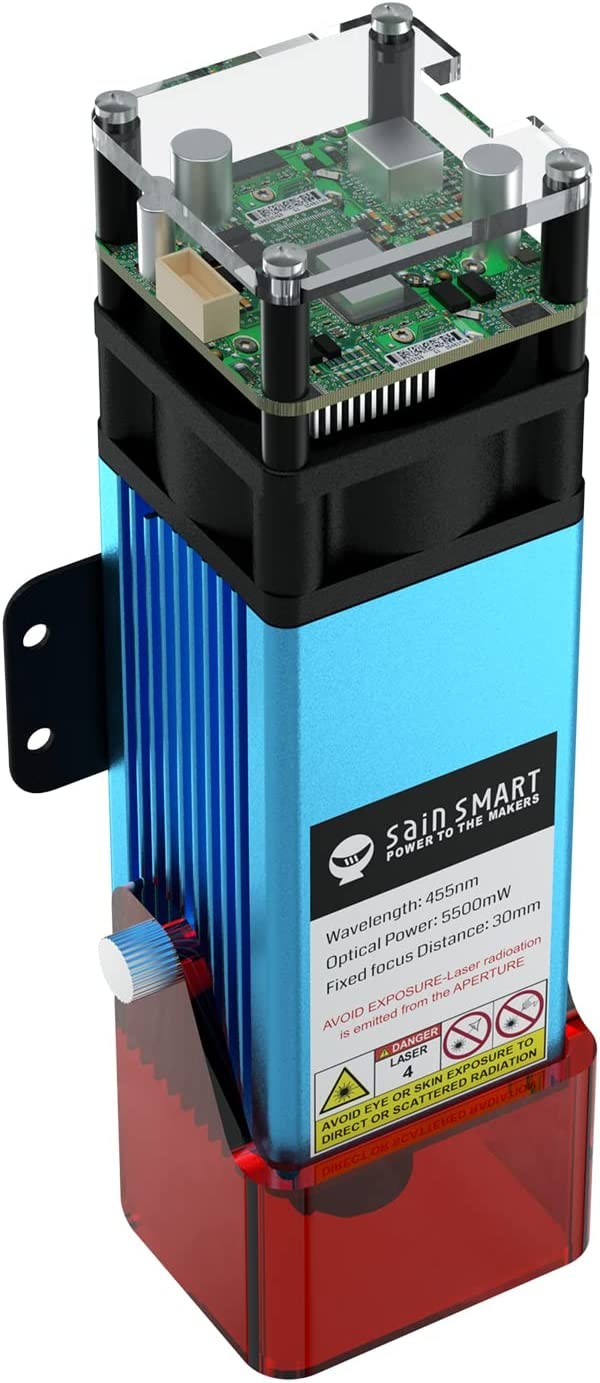 Genmitsu CFL55 Compressed Spot Laser Module, 0.1mm*0.1mm Laser Spot, 5.5W FAC Laser Module for Genmitsu PROVerXL 4030 & 4040-PRO CNC Router