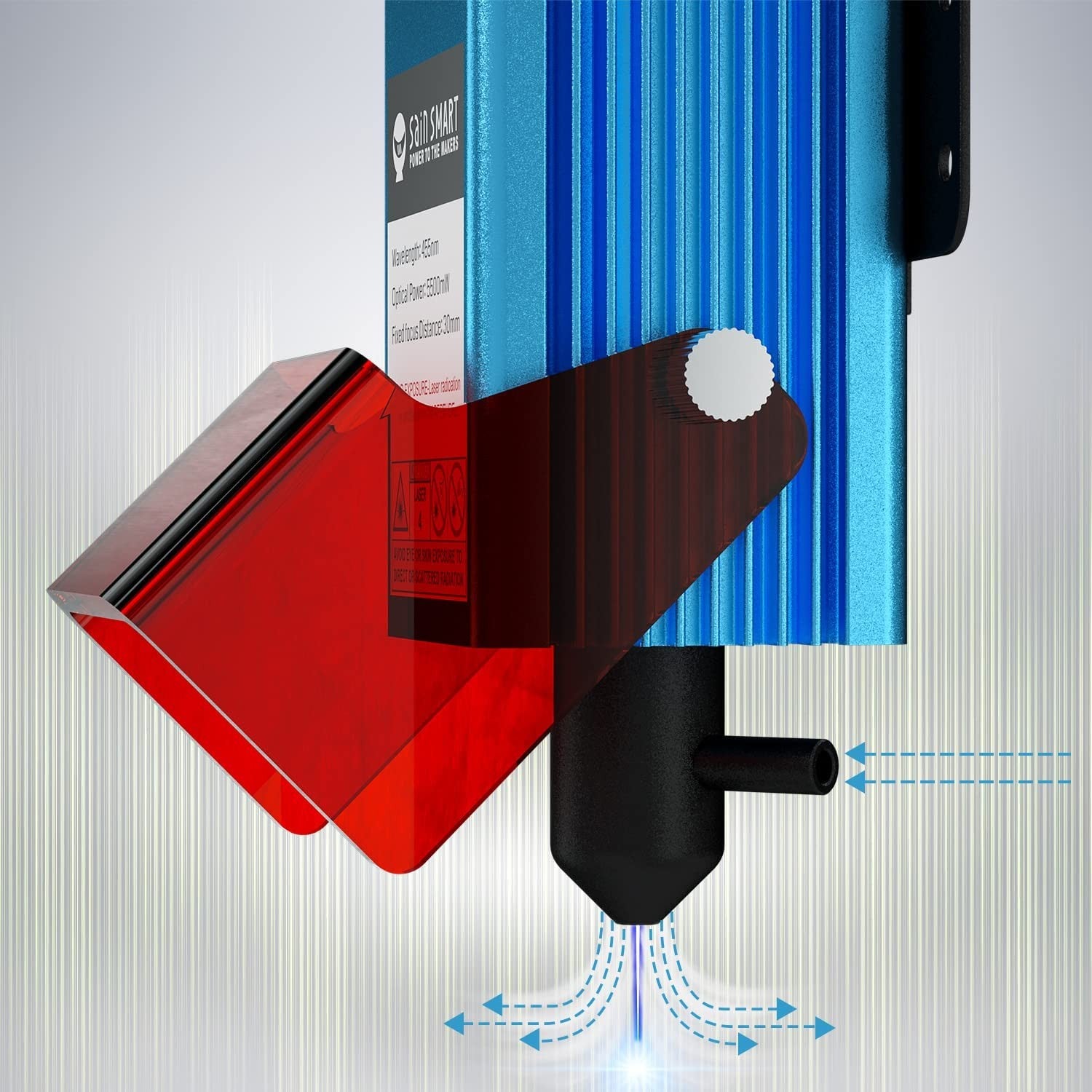 Genmitsu CFL55 Compressed Spot Laser Module, 0.1mm*0.1mm Laser Spot, 5.5W FAC Laser Module for Genmitsu PROVerXL 4030 & 4040-PRO CNC Router