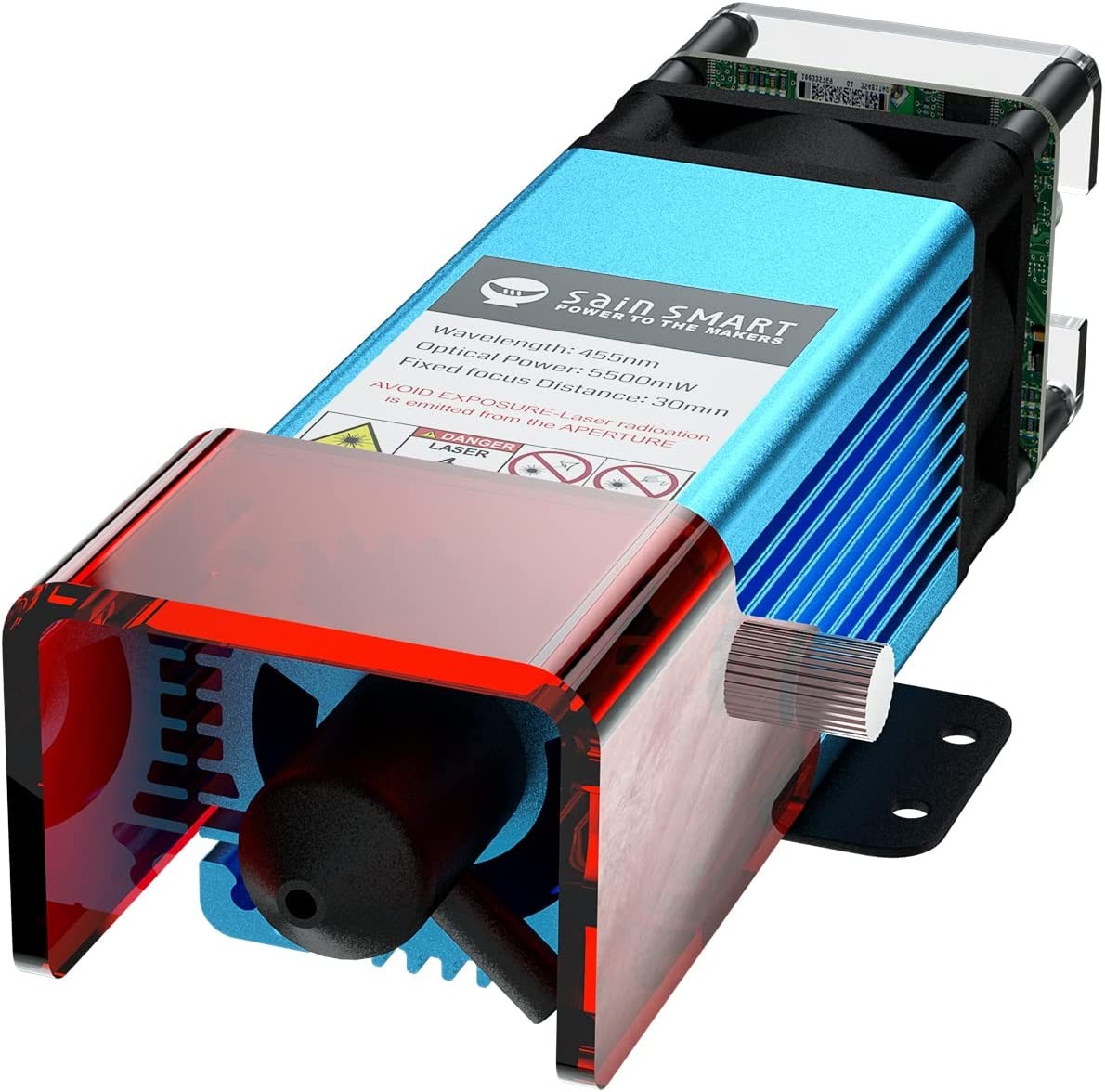 Genmitsu CFL55 Compressed Spot Laser Module, 0.1mm*0.1mm Laser Spot, 5.5W FAC Laser Module for Genmitsu PROVerXL 4030 & 4040-PRO CNC Router