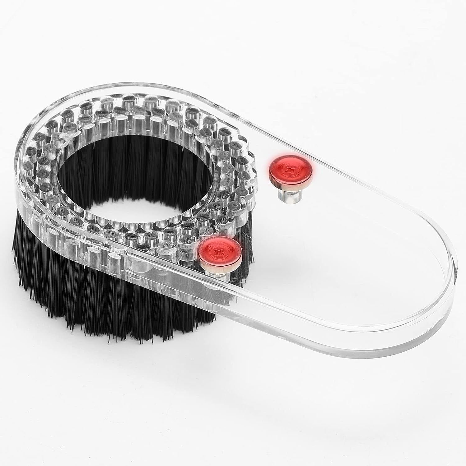 Genmitsu CNC Dust Shoe Replacement Base Bottom Cover with Nylon Brush, Transparent ABS