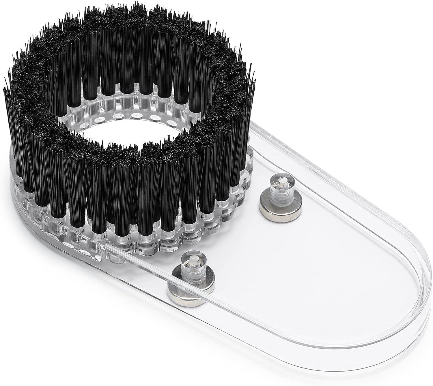 Genmitsu CNC Dust Shoe Replacement Base Bottom Cover with Nylon Brush, Transparent ABS