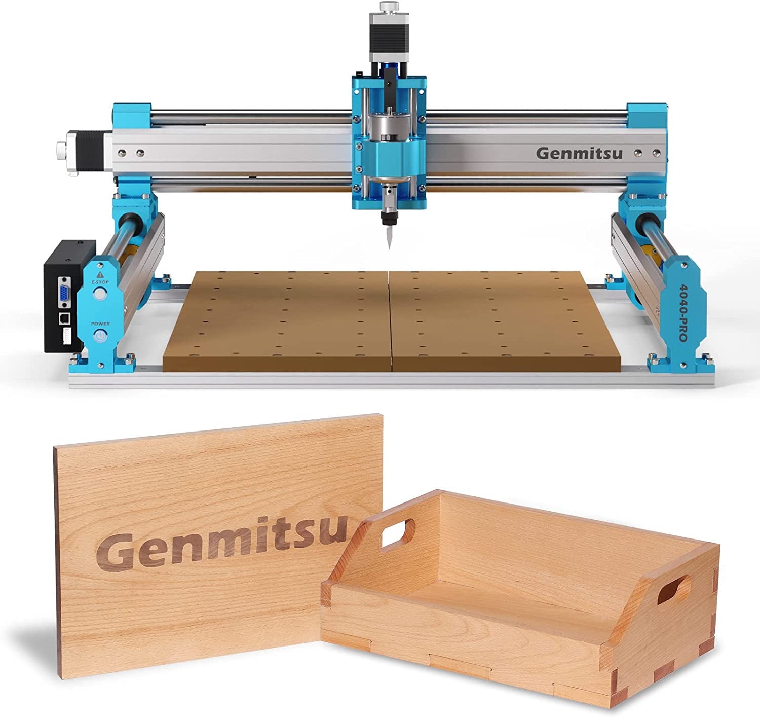 Genmitsu CNC Machine 4040-PRO for Wood Acrylic MDF Nylon Carving Cutting, GRBL Control, 3 Axis CNC Router Machine, Working Area 400 x 400 x 78mm (15.7