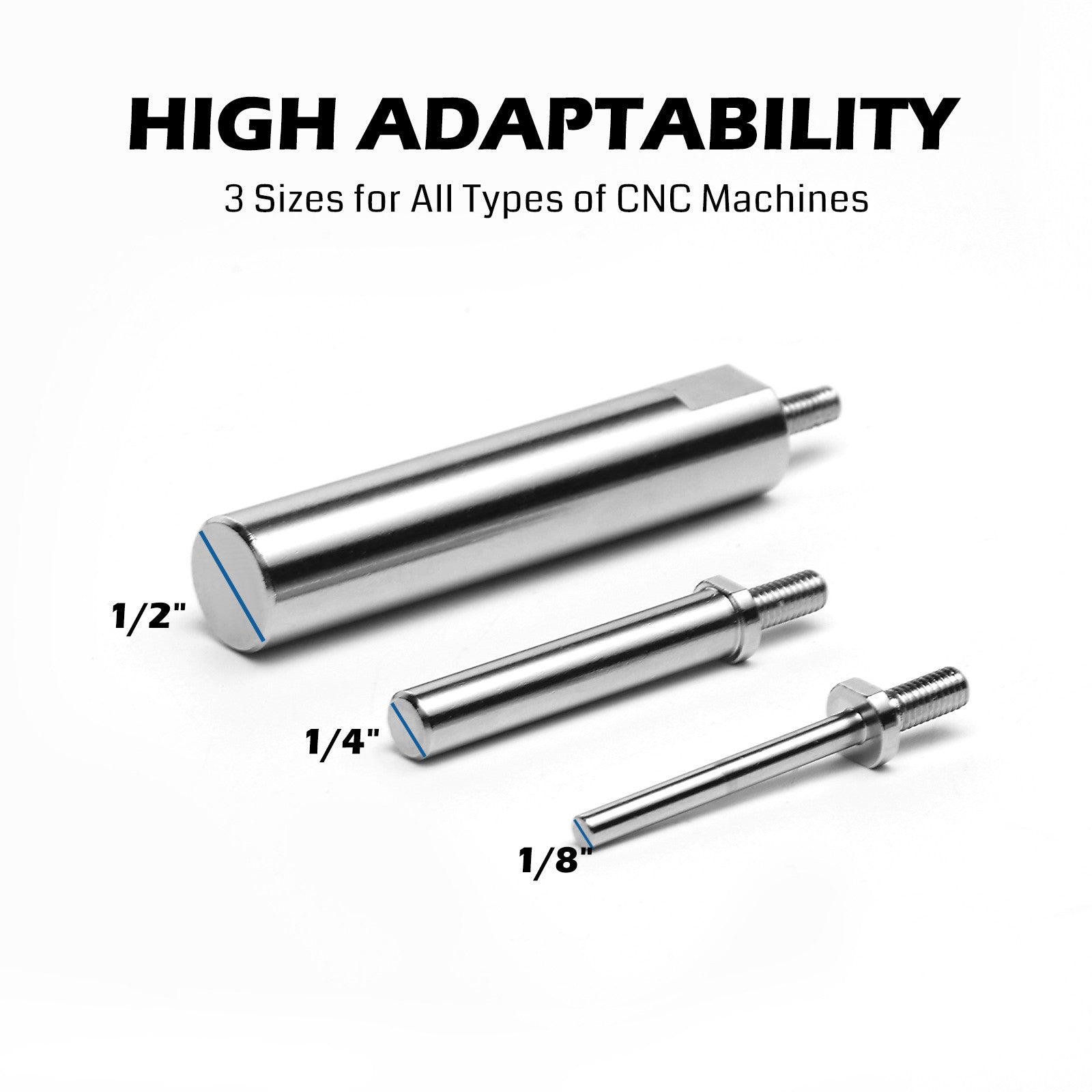 Genmitsu CNC Milling Machine Tramming Tool, Pro Calibration System with 1/2", 1/4", 1/8" Shank and 0.001" Precision Indicators, Ideal for Squaring
