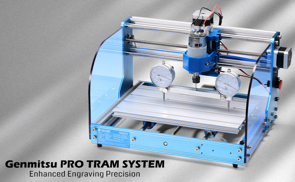 Genmitsu CNC Milling Machine Tramming Tool, Pro Calibration System with 1/2", 1/4", 1/8" Shank and 0.001" Precision Indicators, Ideal for Squaring