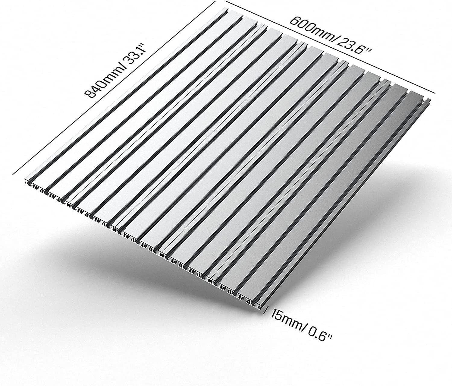 Genmitsu T-Slot Table 6060 Extension Aluminum Spoilboard for CNC Router Machine PROVerXL 4030 XY-Axis Extension Kit, 840 x 600 x 15mm (33.1''x 23.6''x