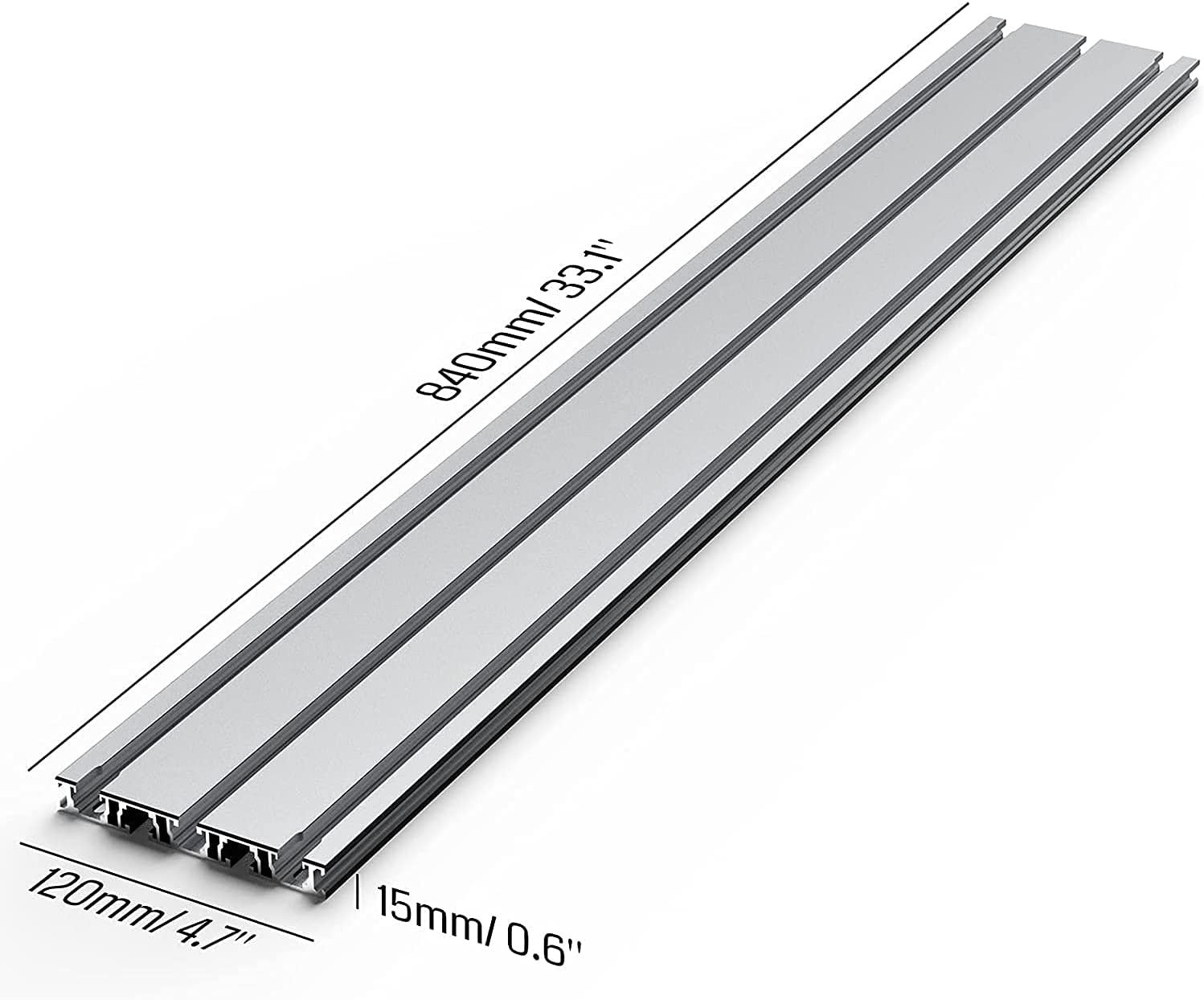 Genmitsu T-Slot Table 6060 Extension Aluminum Spoilboard for CNC Router Machine PROVerXL 4030 XY-Axis Extension Kit, 840 x 600 x 15mm (33.1''x 23.6''x