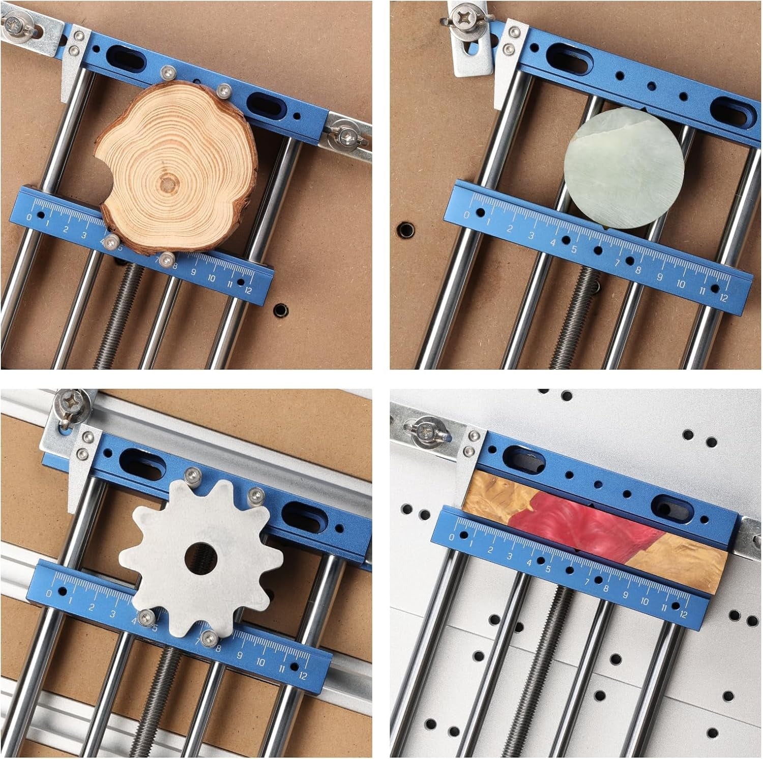 Genmitsu Upgrade Aluminum Bench Vise Clamp, High-Precision CNC Router Clamp for Unique Shaped Woodworking & Metalworking Milling Project