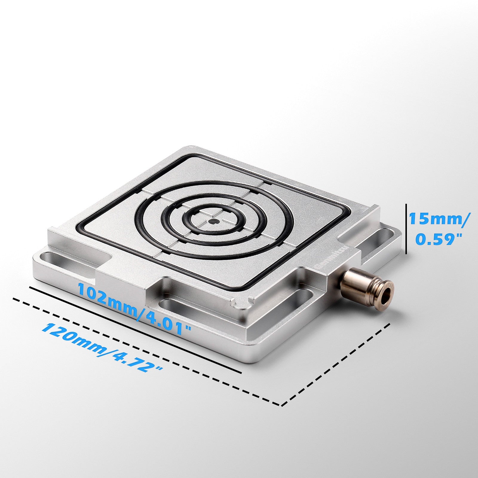 Vacuum Clamp Pod, Aluminum CNC Hold Down Kit for Woodworking, Metal, Acrylic, High-Precision CNC Router Accessory for Milling Project, Size 4.7" x 4"