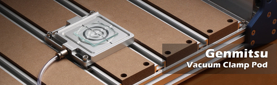 Vacuum Clamp Pod, Aluminum CNC Hold Down Kit for Woodworking, Metal, Acrylic, High-Precision CNC Router Accessory for Milling Project, Size 4.7" x 4"