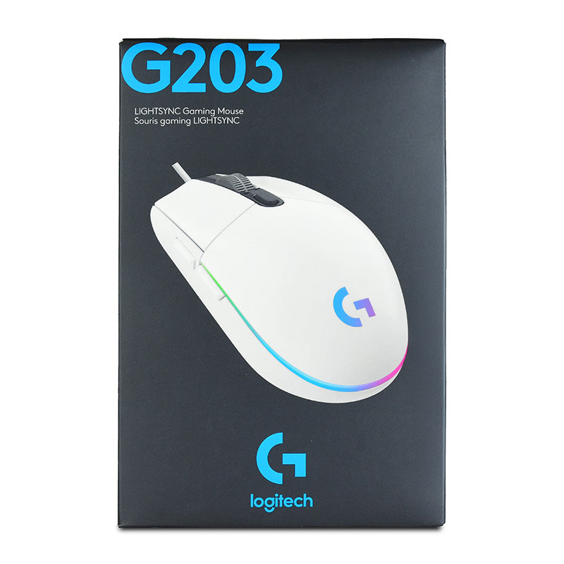 Logitech G203 Lightsync RGB Gaming Mouse - White