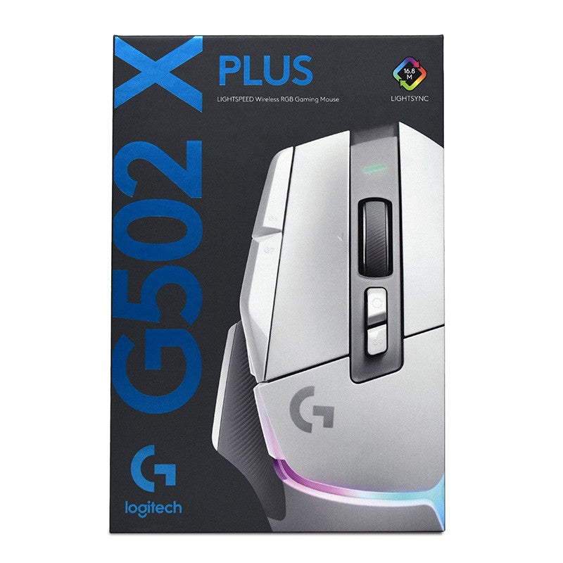 Logitech G502 X Plus Wireless RGB Optical Gaming Mouse - White