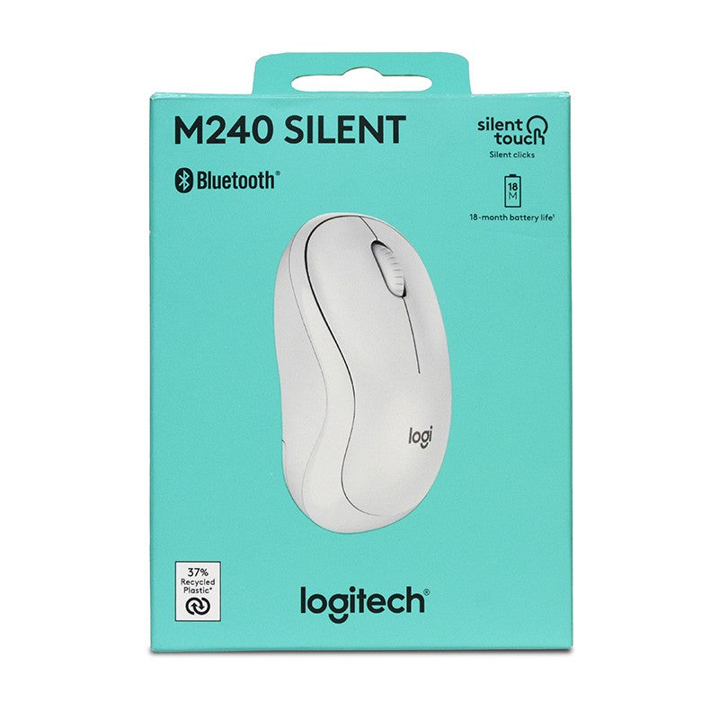 Logitech M240 Silent Bluetooth Mouse - Off-White