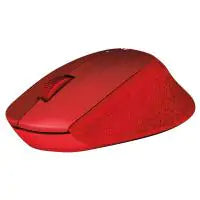 Logitech M331 Silent Plus Wireless Optical Mouse - Red