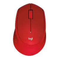 Logitech M331 Silent Plus Wireless Optical Mouse - Red
