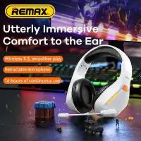 MOREJOY Remax Wireless Gaming Headphones Bluetooth Headset BT 5.3 High-speed transmission with HD Microphone Black