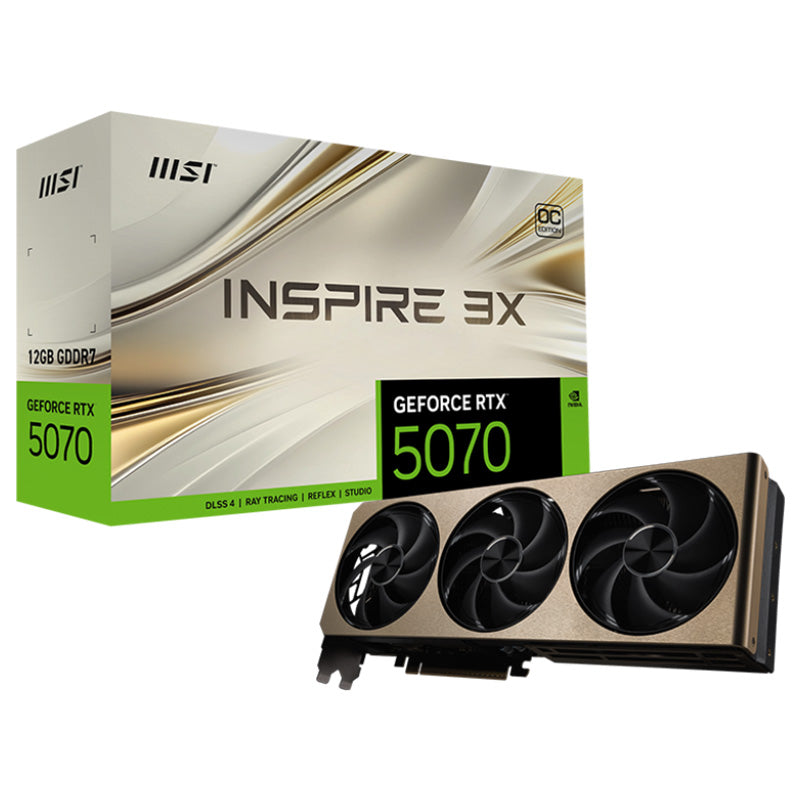 MSI GeForce RTX 5070 12G Inspire 3X OC Graphics Card