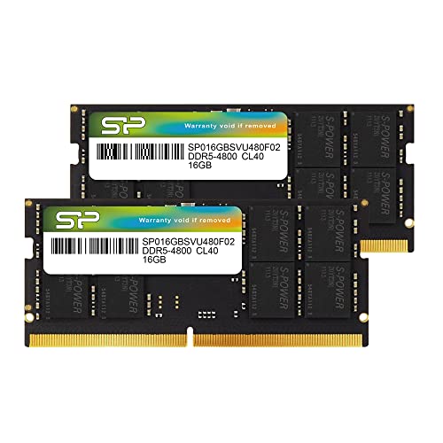 Silicon Power 32GB  SP032GBSVU480F22 4800Mhz CL40 DDR5 SODIMM Laptop RAM