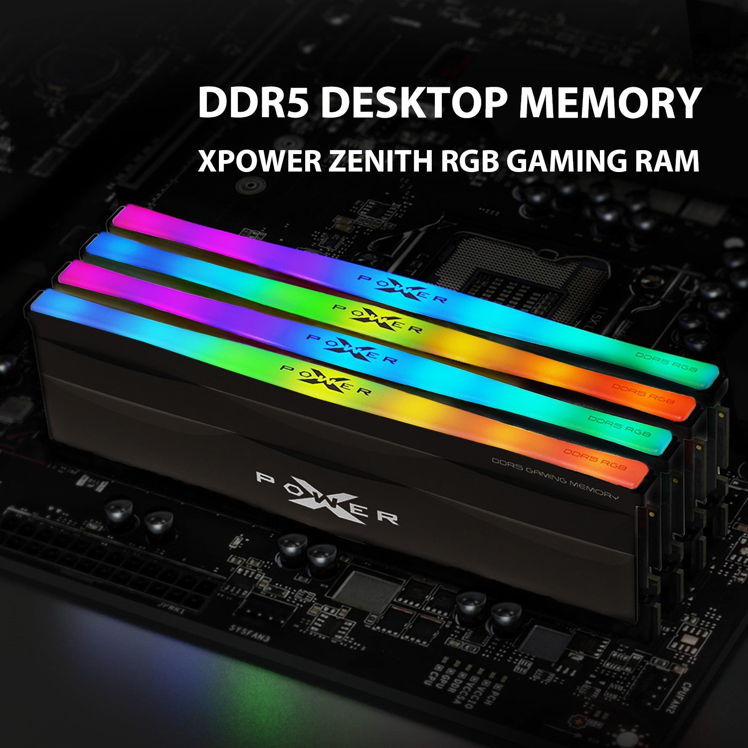 Silicon Power XPOWER Zenith RGB 64GB CL30,1.35V UDIMM 6000MHz DDR5 RAM - Black,