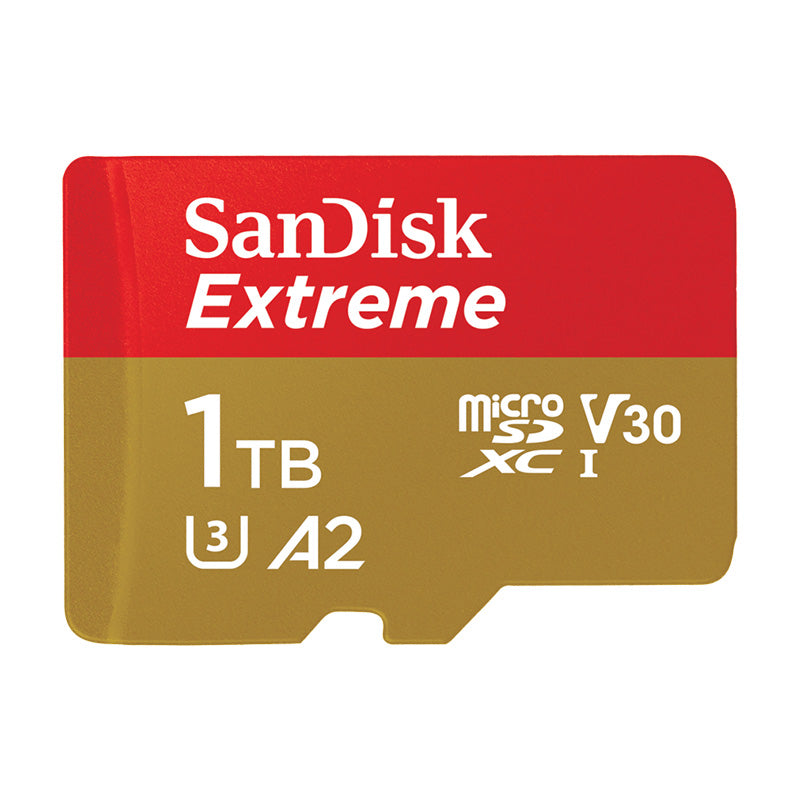 SanDisk 1TB Extreme UHS-I C10 U3 V30 A2 4K MicroSDXC Card with Adapter