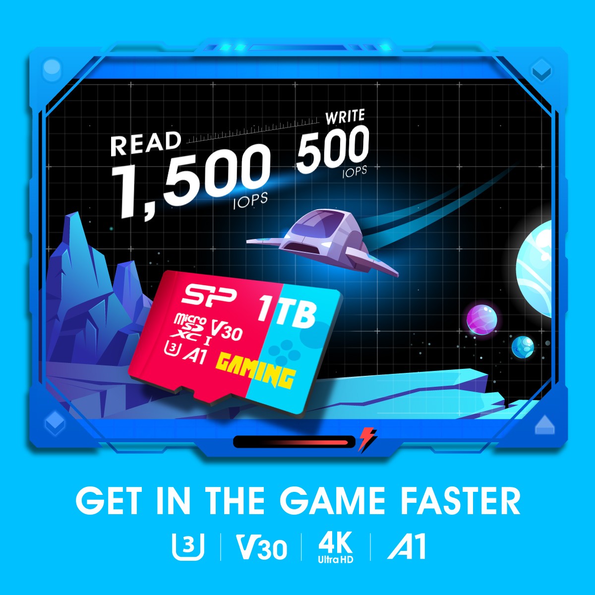 Silicon Power 512GB Gaming microSDXC UHS-I Micro SD Card with Adapter, Optimized for Mobile Games Apps Nintendo-Switch, Class 10 U3 V30 A1