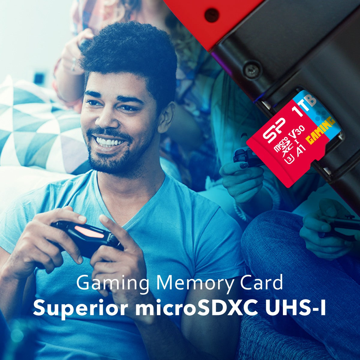 Silicon Power 64GB Gaming microSDXC UHS-I Micro SD Card with Adapter, Optimized for Mobile Games Apps Nintendo-Switch, Class 10 U3 V30 A1