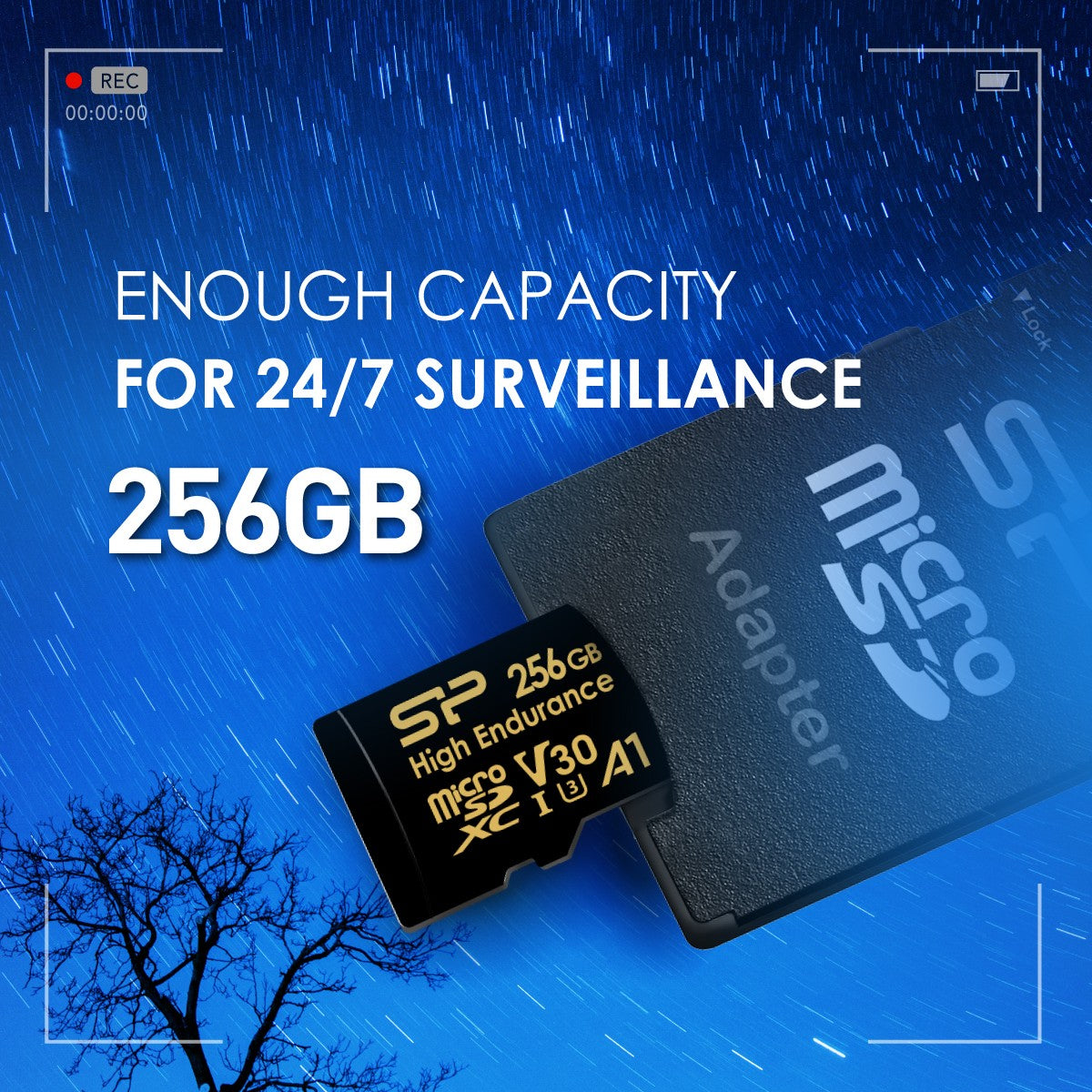 Silicon Power 64GB High Endurance 4K MicroSDXC with Adapter for 4K Videos, Car Dash Cam