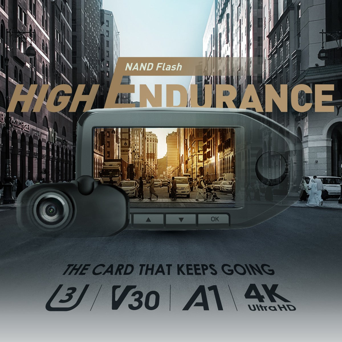 Silicon Power 64GB High Endurance 4K MicroSDXC with Adapter for 4K Videos, Car Dash Cam
