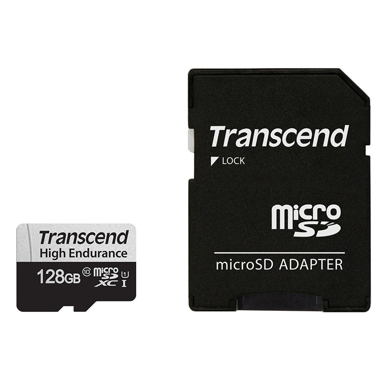 Transcend 128GB High Endurance U1 Micro SD Card with Adapter for DashCam