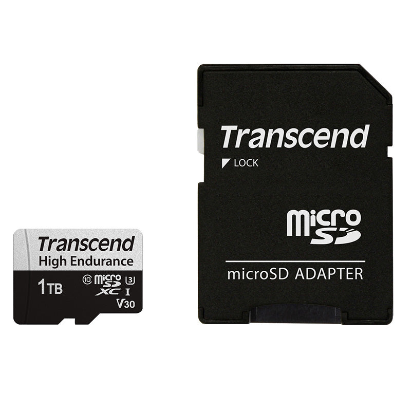 Transcend 1TB High Endurance U3 Micro SD Card with Adapter for DashCam