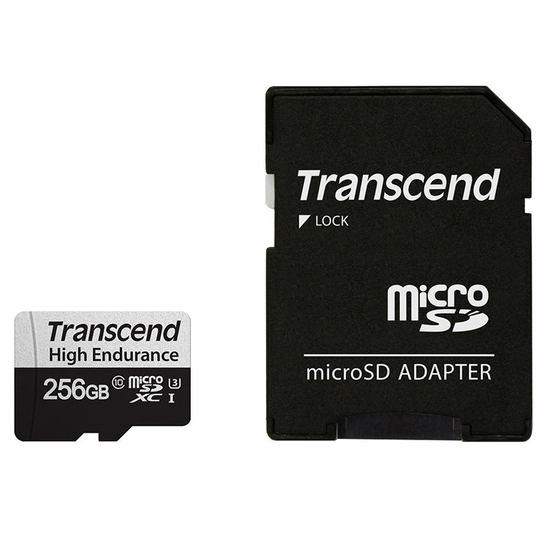 Transcend 256GB High Endurance U3 Micro SD Card with Adapter for DashCam